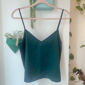 Emerald Green Silk Tank